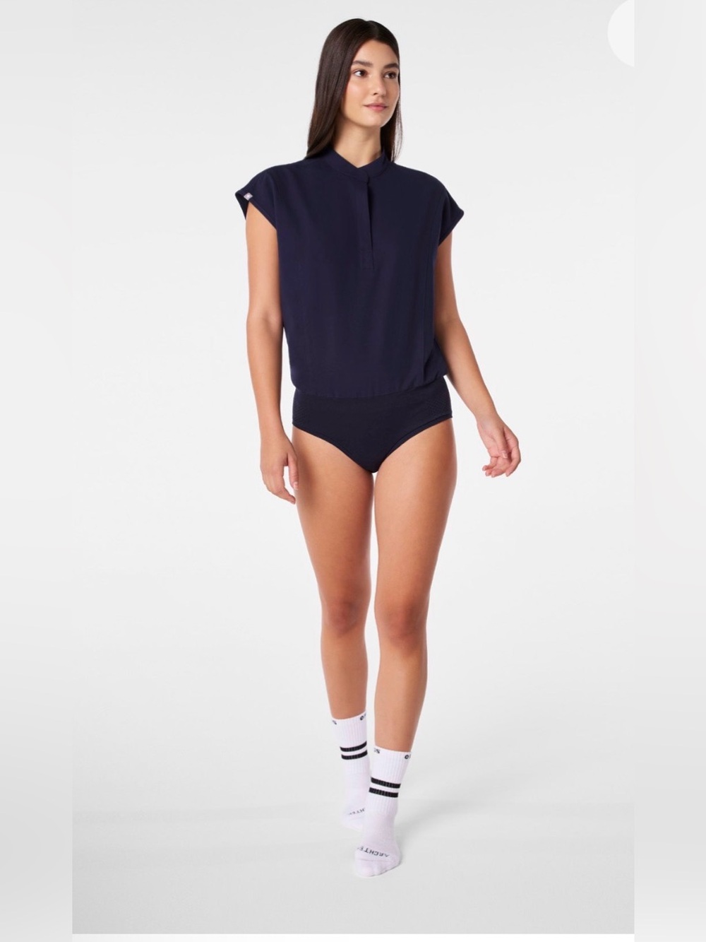 Figs Rafaela Brief Scrub Bodysuit Navy Size XXS NWT